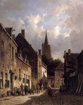 unknow artist European city landscape, street landsacpe, construction, frontstore, building and architecture. 153 Germany oil painting art